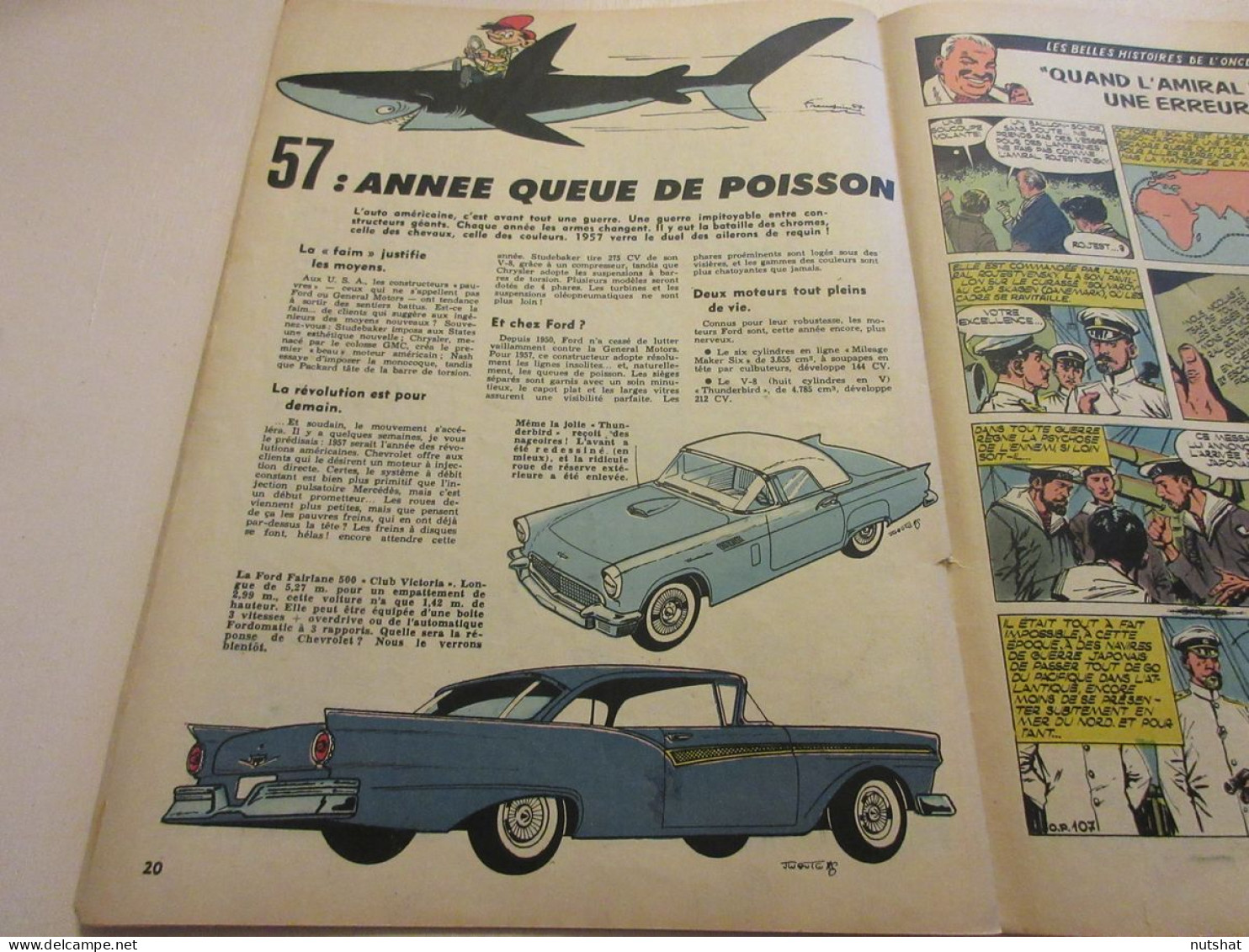 SPIROU 0989 28.03.1957 Les CURIOSITES De LONDRES AUTO USA A AILERONS             - Spirou Magazine