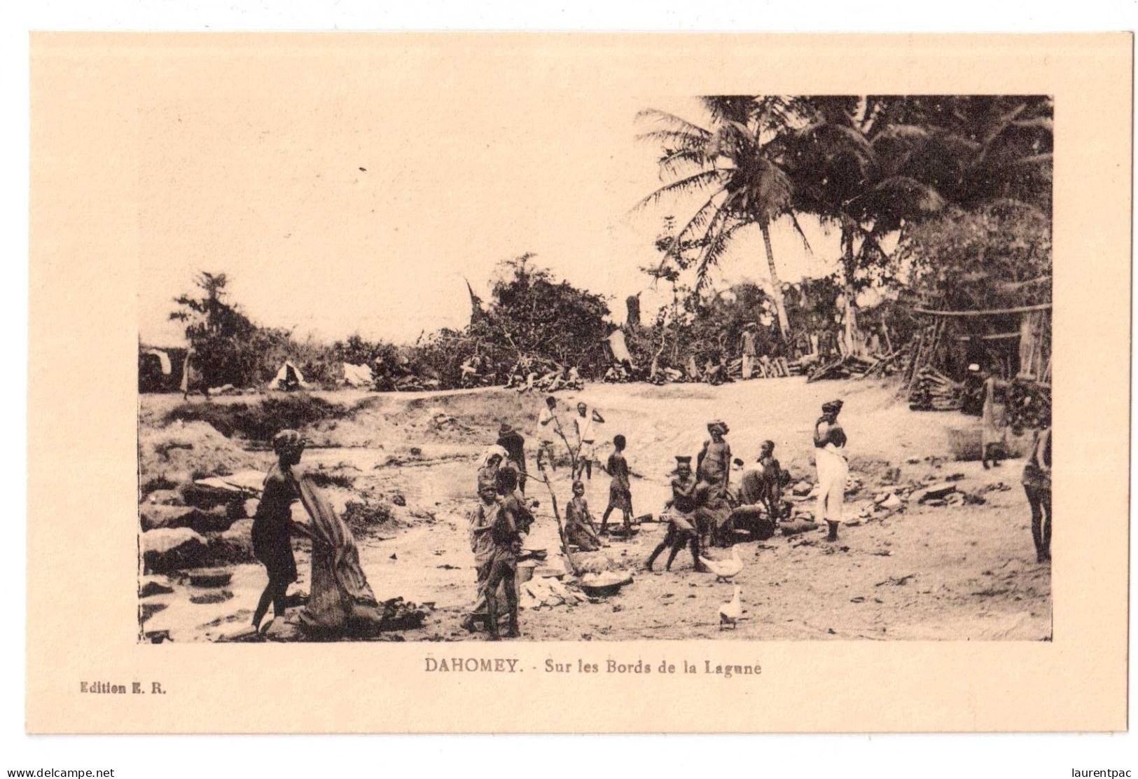 Dahomey - Sur Les Bords De La Lagune - édit. E.R.  + Verso - Dahomey