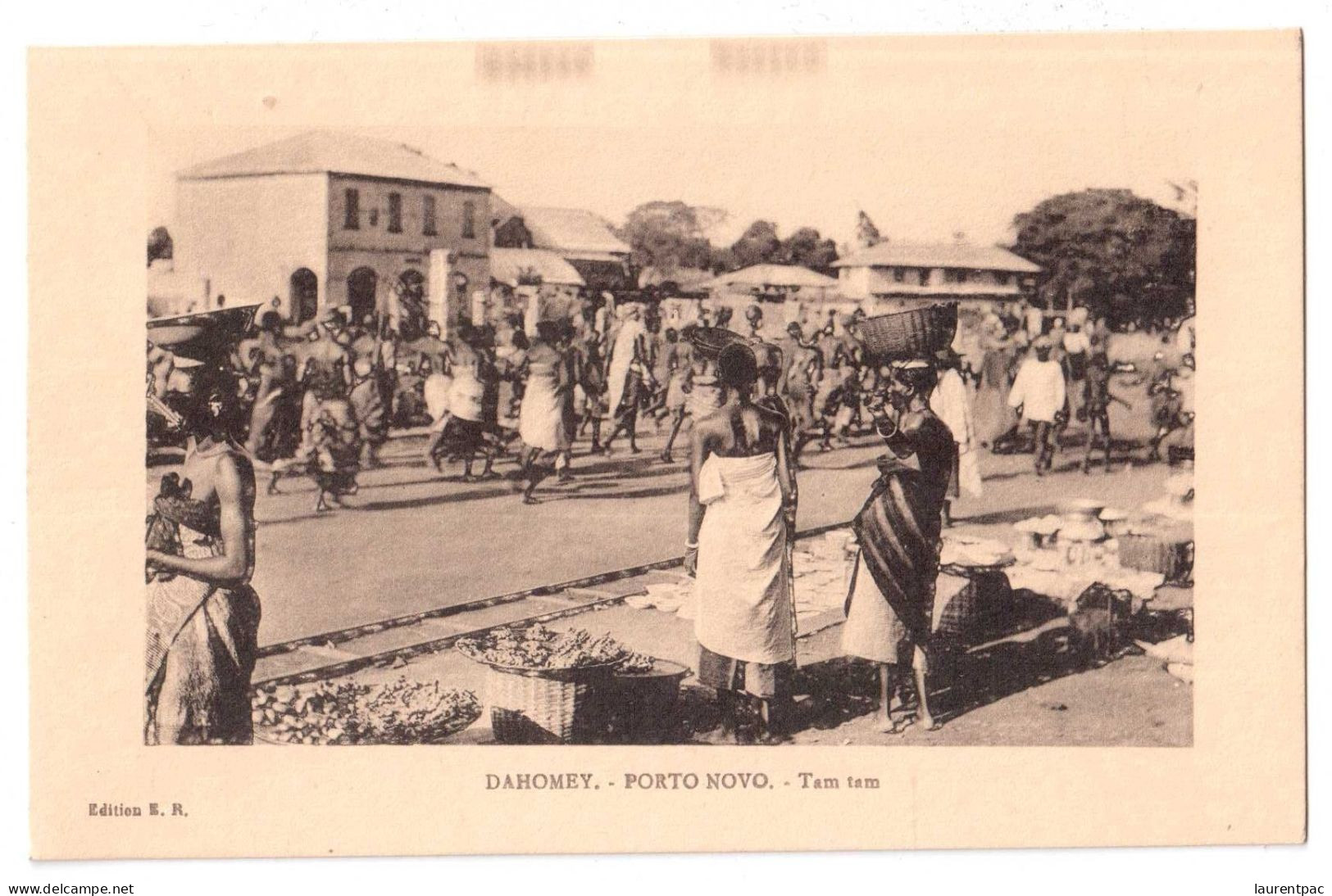 Dahomey - Porto Novo - Tam Tam - édit. E.R.  + Verso - Dahomey