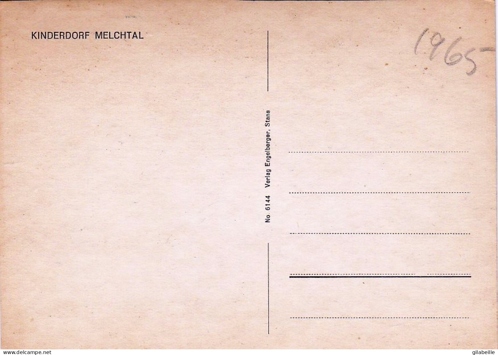 Obwald -  KINDERDORF MELCHTAL - 1965 - Autres & Non Classés