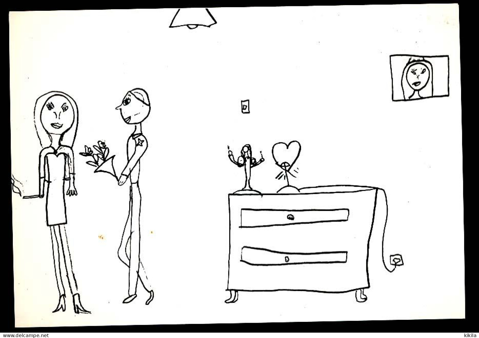 CPSM / CPM 10.5 X 15 Illustrateur Blandine GOUDAL-MICHEL L'Offre  Amoureux Fleurs - Barberousse
