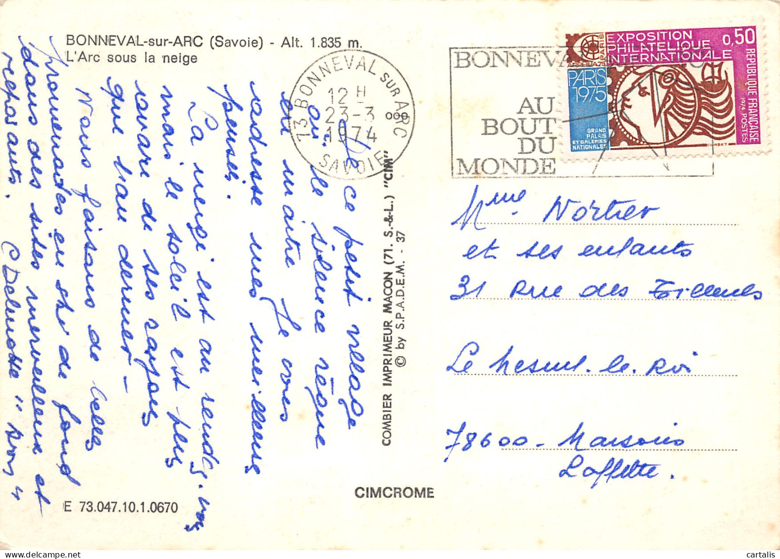 73-BONNEVAL SUR ARC-N°C-3625-C/0043 - Bonneval Sur Arc