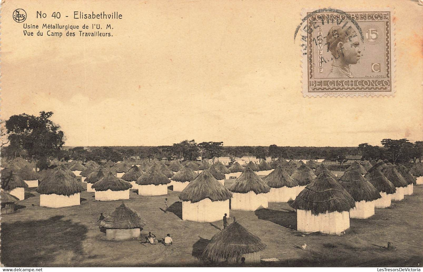 CONGO BELGE - Elisabethville - Usine Métallurgie De L'U.M - Vue Du Camp Des Travailleurs - Carte Postale Ancienne - Belgisch-Kongo