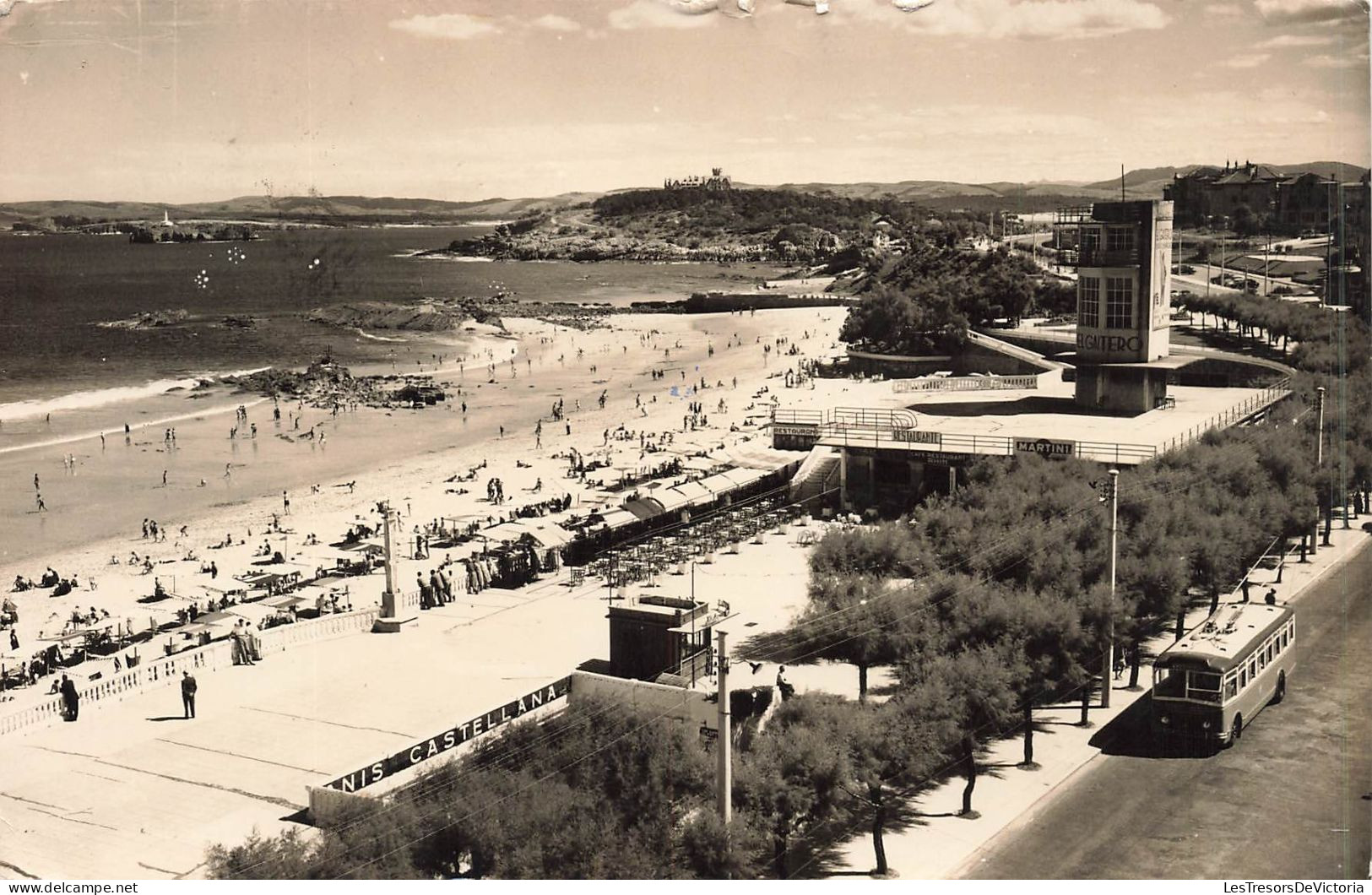 ESPAGNE - Santander - Sardinero - Primera Playa - La Première Plage - The Beach First - Carte Postale Ancienne - Cantabrië (Santander)