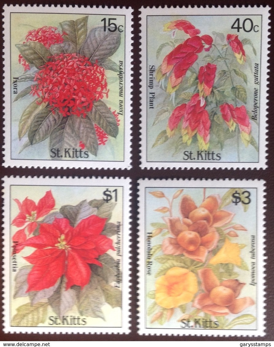 St Kitts 1988 Flowers MNH - Andere & Zonder Classificatie