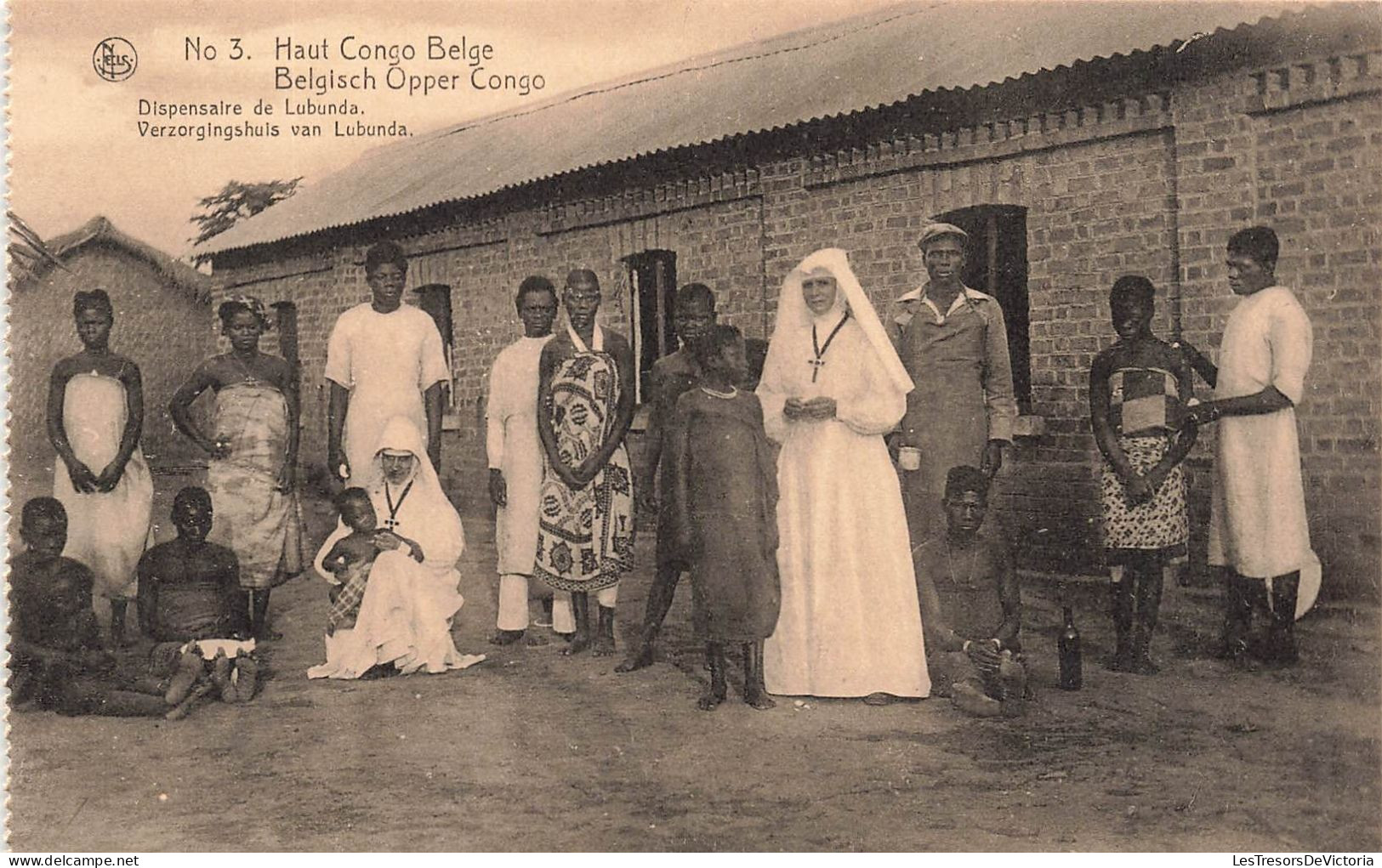 CONGO - Haut Congo Belge - Dispensaire De Lubunda - Animé - Carte Postale Ancienne - Congo Belge