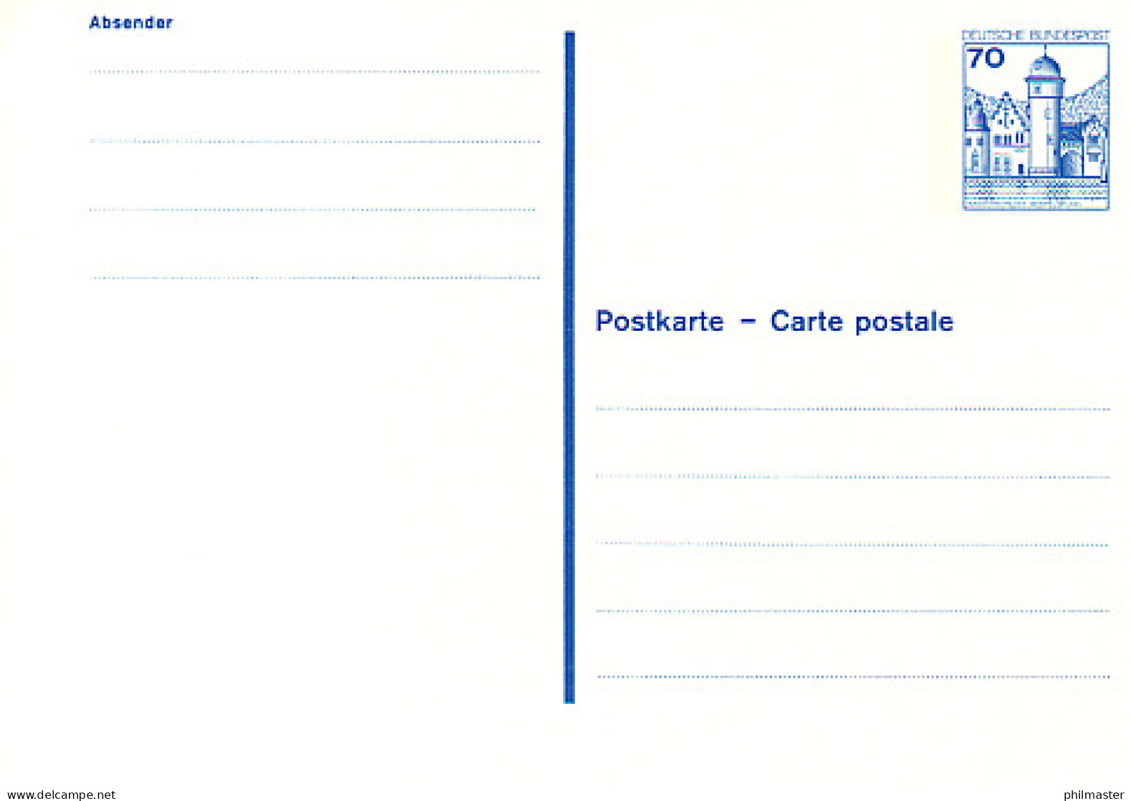 P 136 II BuS 70 Pf Letterset ** - Cartoline - Nuovi