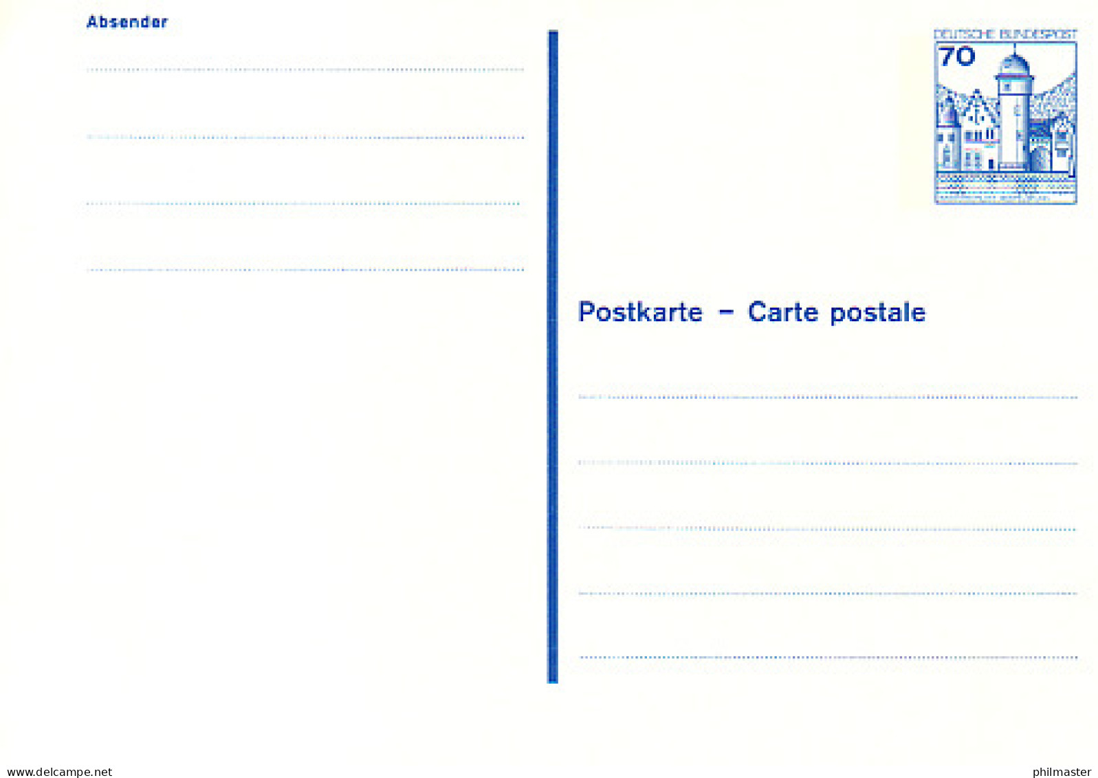 P 136 II BuS 70 Pf Letterset ** - Postcards - Mint