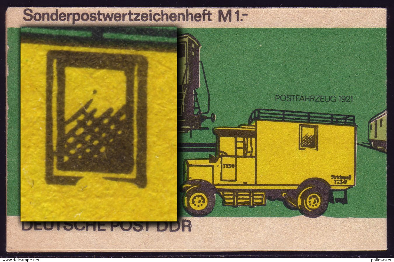 SMHD 9cb Posttransport, 4.DS: Fensterrahmen Defekt ** - Markenheftchen