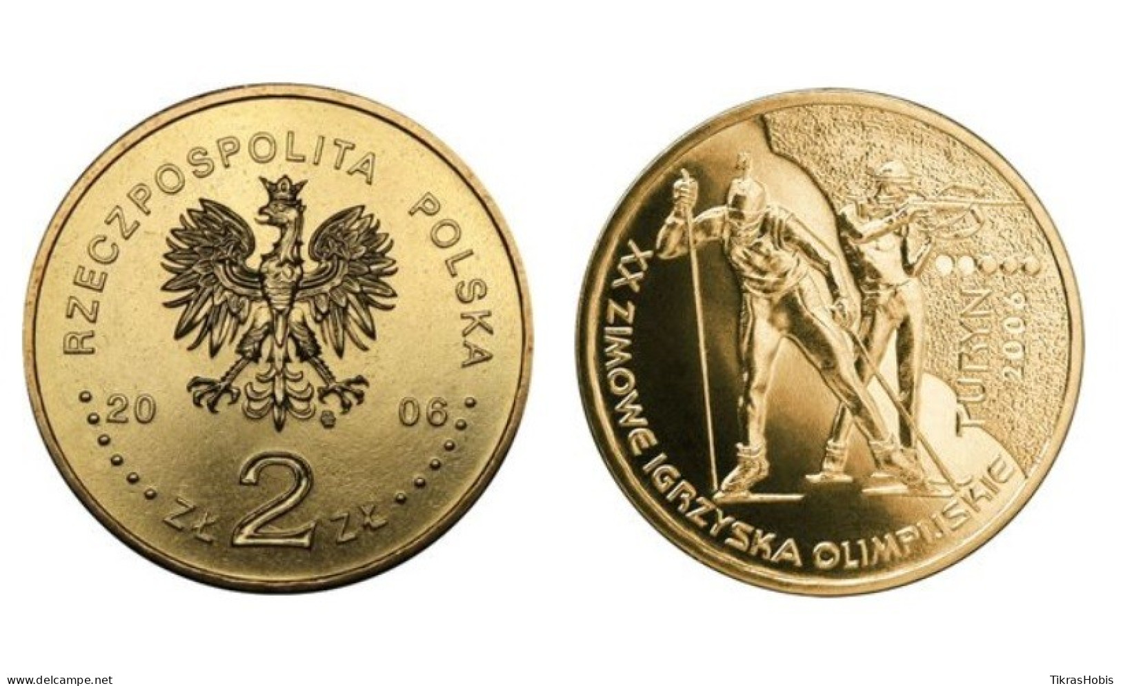 Poland 2 Zlotys, 2006 Games Turin Y605 - Polonia