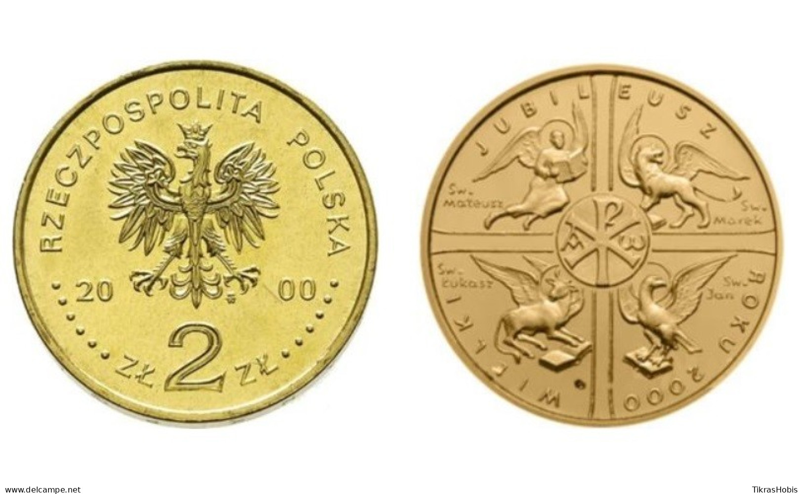 Poland 2 Zlotys, 2000 Great Jubilee 2000 Y376 - Polonia
