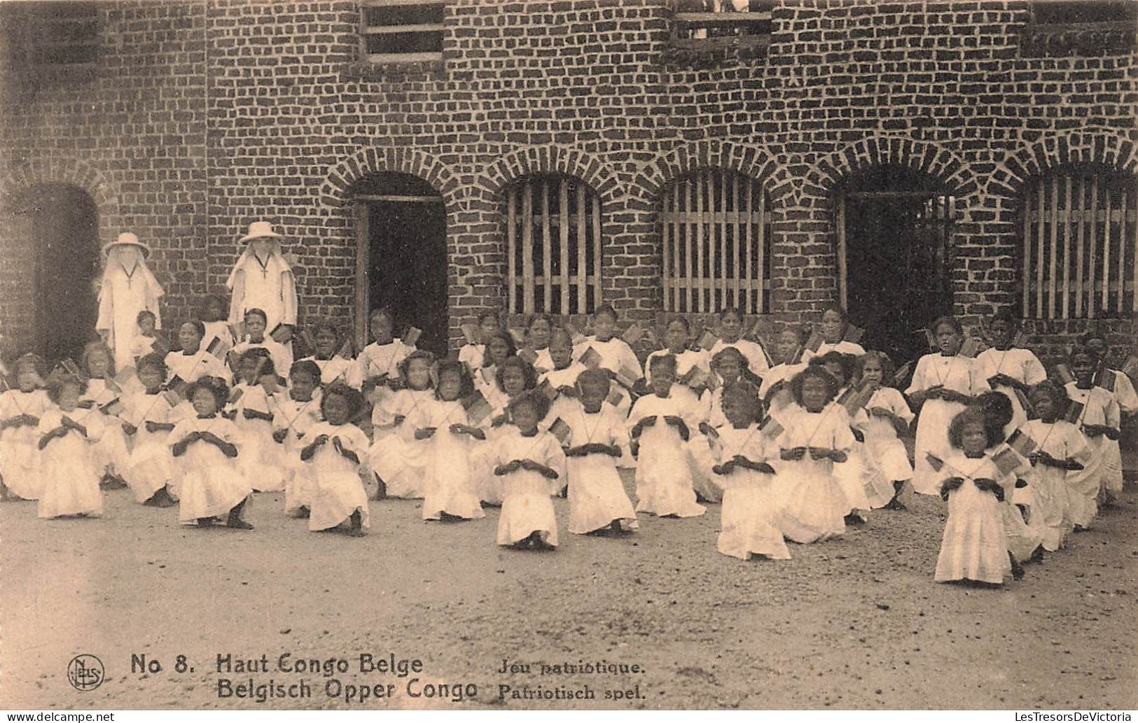 CONGO - Haut Congo Belge - Jeu Patriotique - Animé - Carte Postale Ancienne - Autres & Non Classés