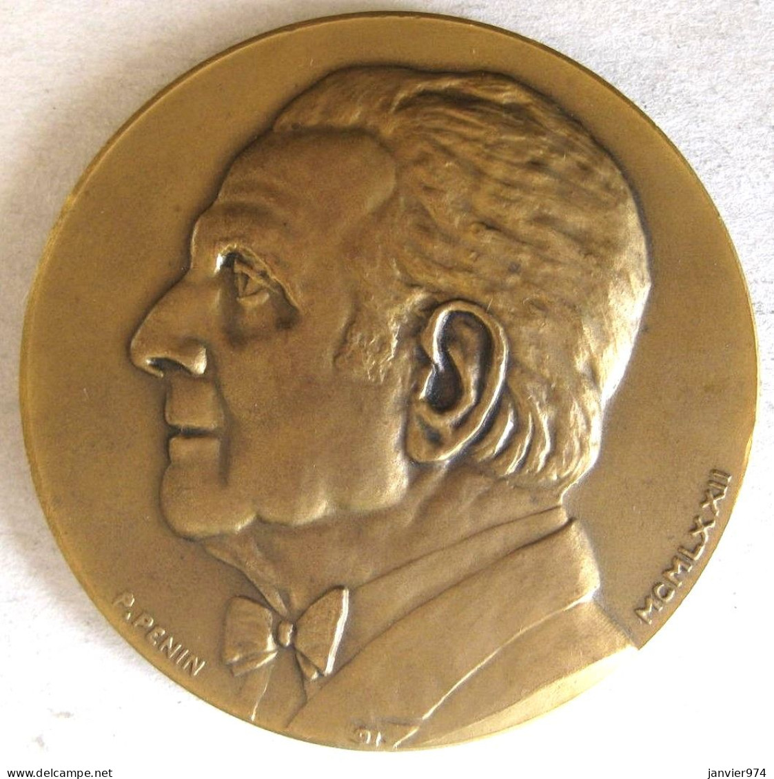 Médecine Médaille En Bronze Professeur Pierre Mounier- Kuhn, Par P. Penin 1972 - Altri & Non Classificati