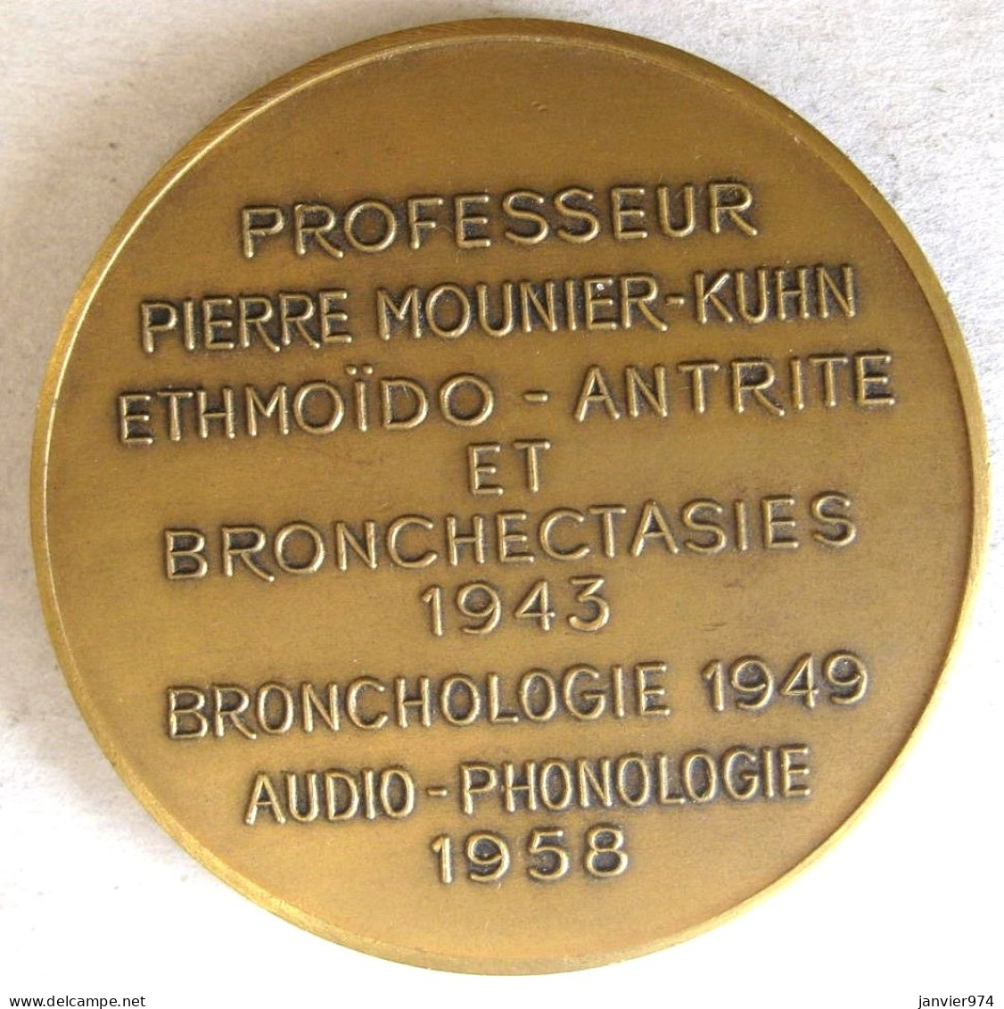 Médecine Médaille En Bronze Professeur Pierre Mounier- Kuhn, Par P. Penin 1972 - Altri & Non Classificati