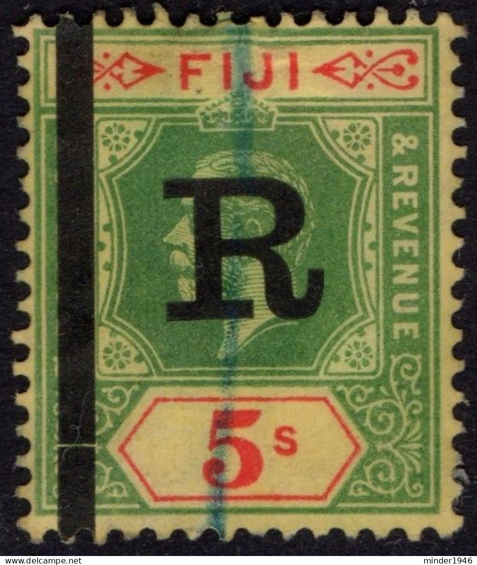 FIJI 1914 KGV 5/- Green & Red/Yellow SG136  Revenue-Stamp Duty Cancelled - Fidji (...-1970)