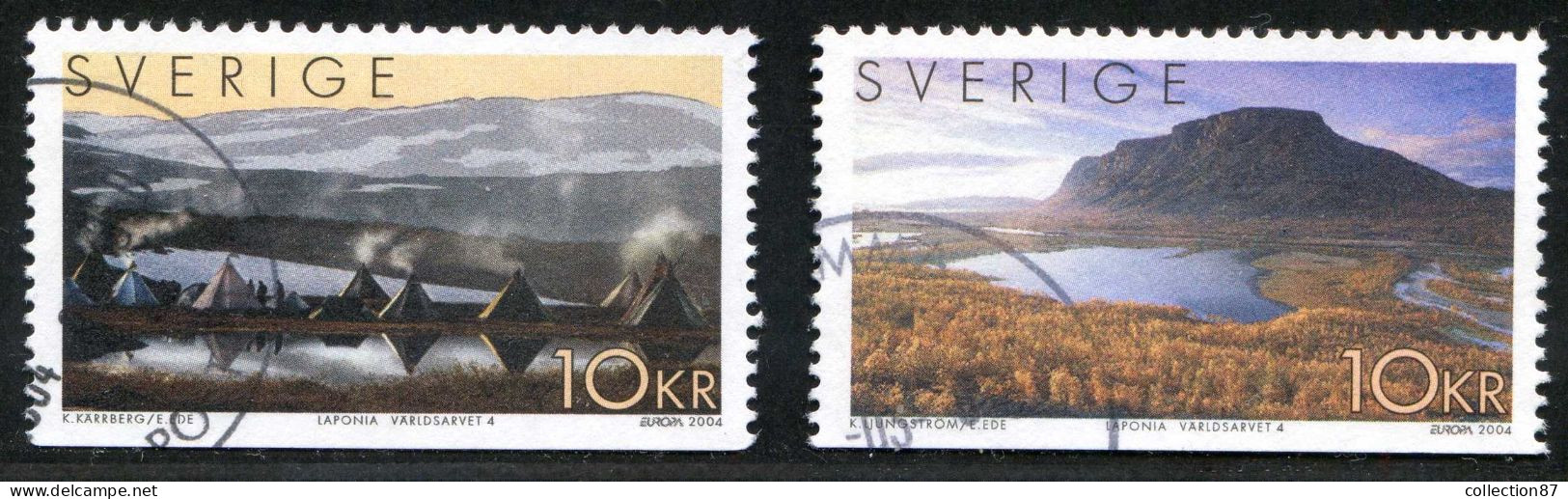 Réf 77 < SUEDE Année 2004 < Yvert N° 2374 à 2375 Ø Used < SWEDEN - Europa < Les Vacances - Oblitérés
