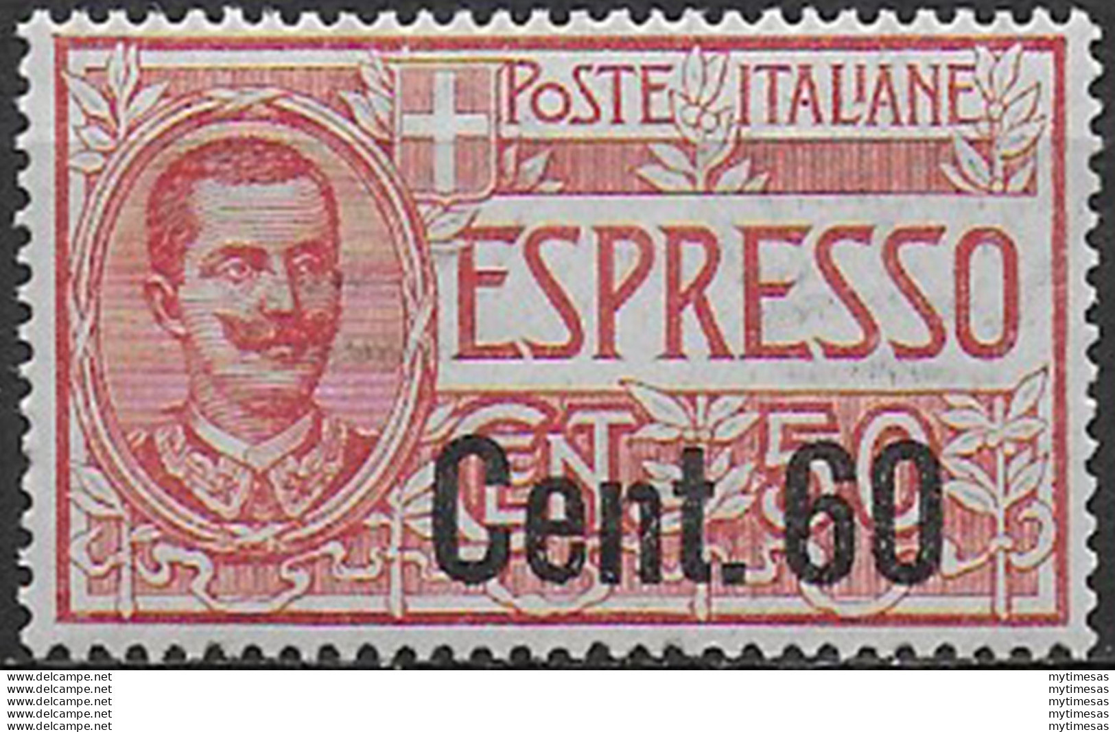 1922 Italia Espressi 60c. Su 50c. Rosso 1v. Sup MNH Sassone N. 6 - Sonstige & Ohne Zuordnung