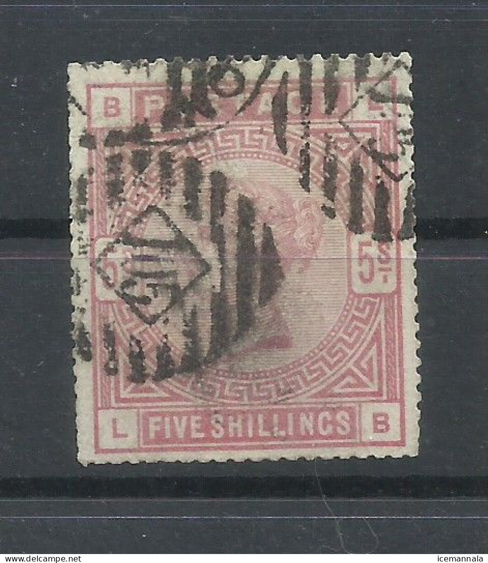 GRAN BRETAÑA  YVERT  87   5 SH - Used Stamps