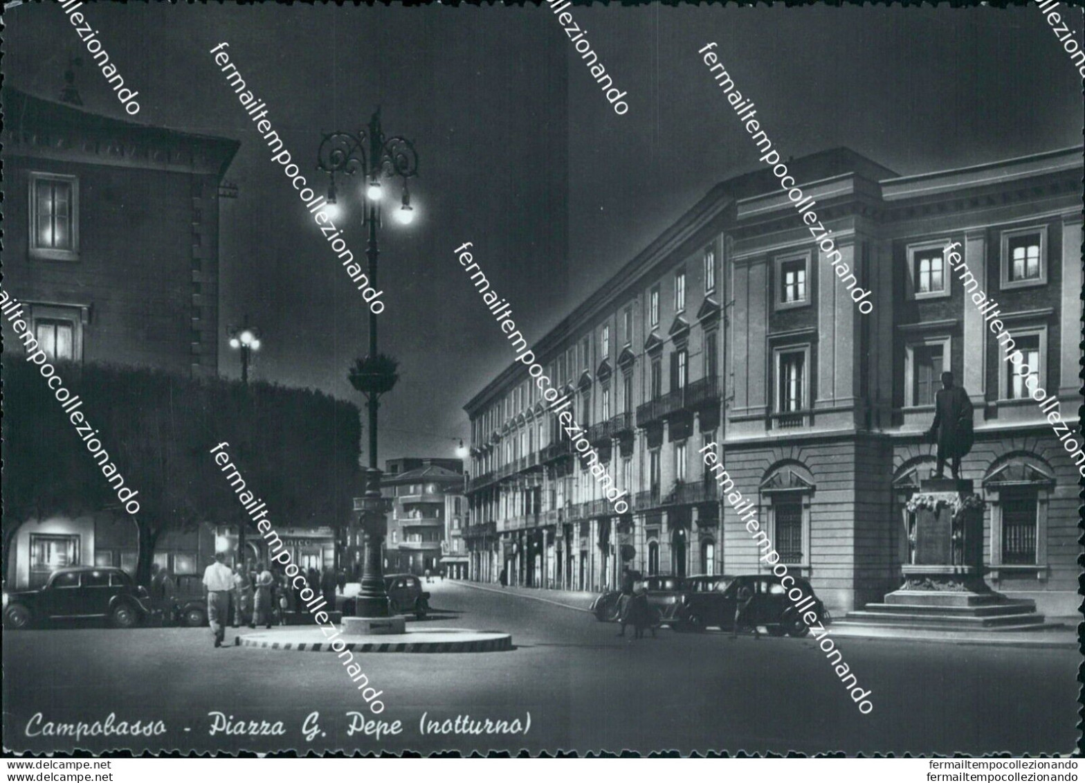 Cl406 Cartolina Campobasso Citta' Piazza G.pepe Notturno - Campobasso