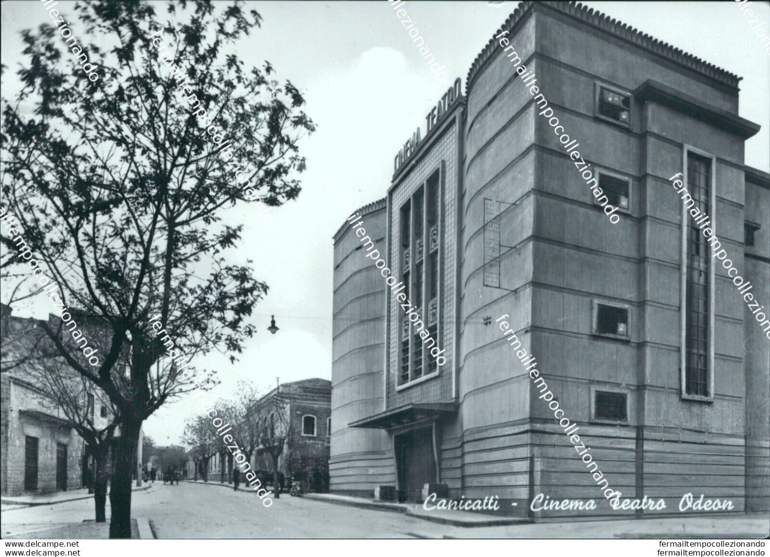 Cl431 Cartolina Canicatti Cinema Teatro Odeon Provincia Di Agrigento Sicilia - Agrigento