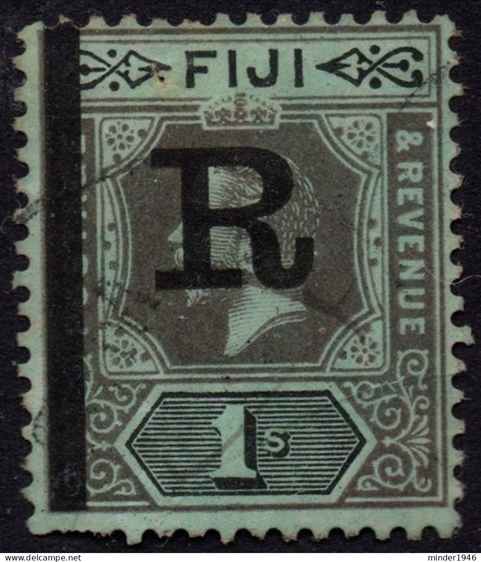 FIJI 1914 KGV 1/- Black/Green SG134  Revenue-Stamp Duty Cancelled - Fiji (...-1970)