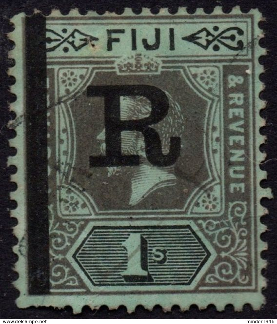 FIJI 1914 KGV 1/- Black/Green SG134  Revenue-Stamp Duty Cancelled - Fidji (...-1970)