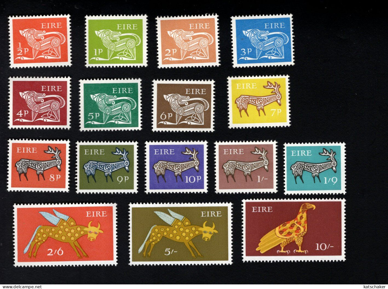 2000997285 1968  1970 SCOTT 250 265 (XX) POSTFRIS  MINT NEVER HINGED - STAG - WINGED OX - EAGLE - Neufs