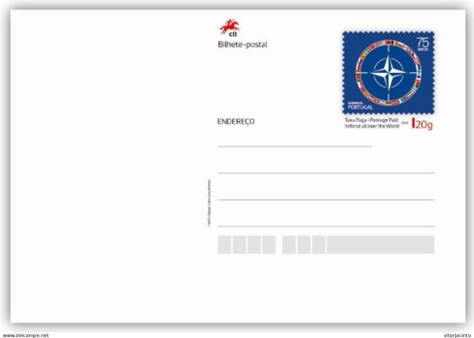 PORTUGAL - PAP I20g - 75 Years Of NATO - Date Of Issue: 2024-04-04 - OTAN