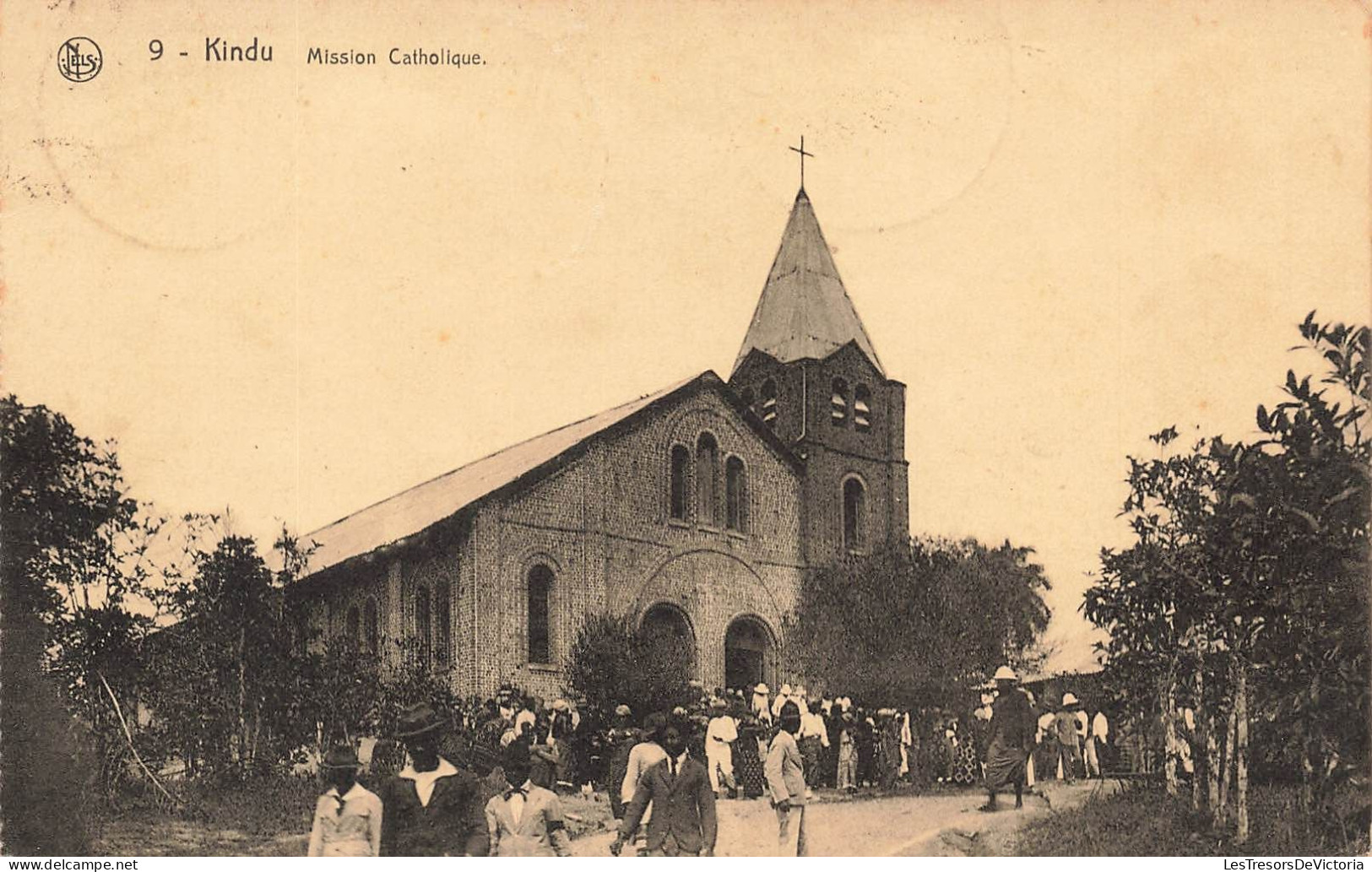 CONGO - Kindu - Mission Catholique - Animé - Carte Postale Ancienne - Belgisch-Kongo