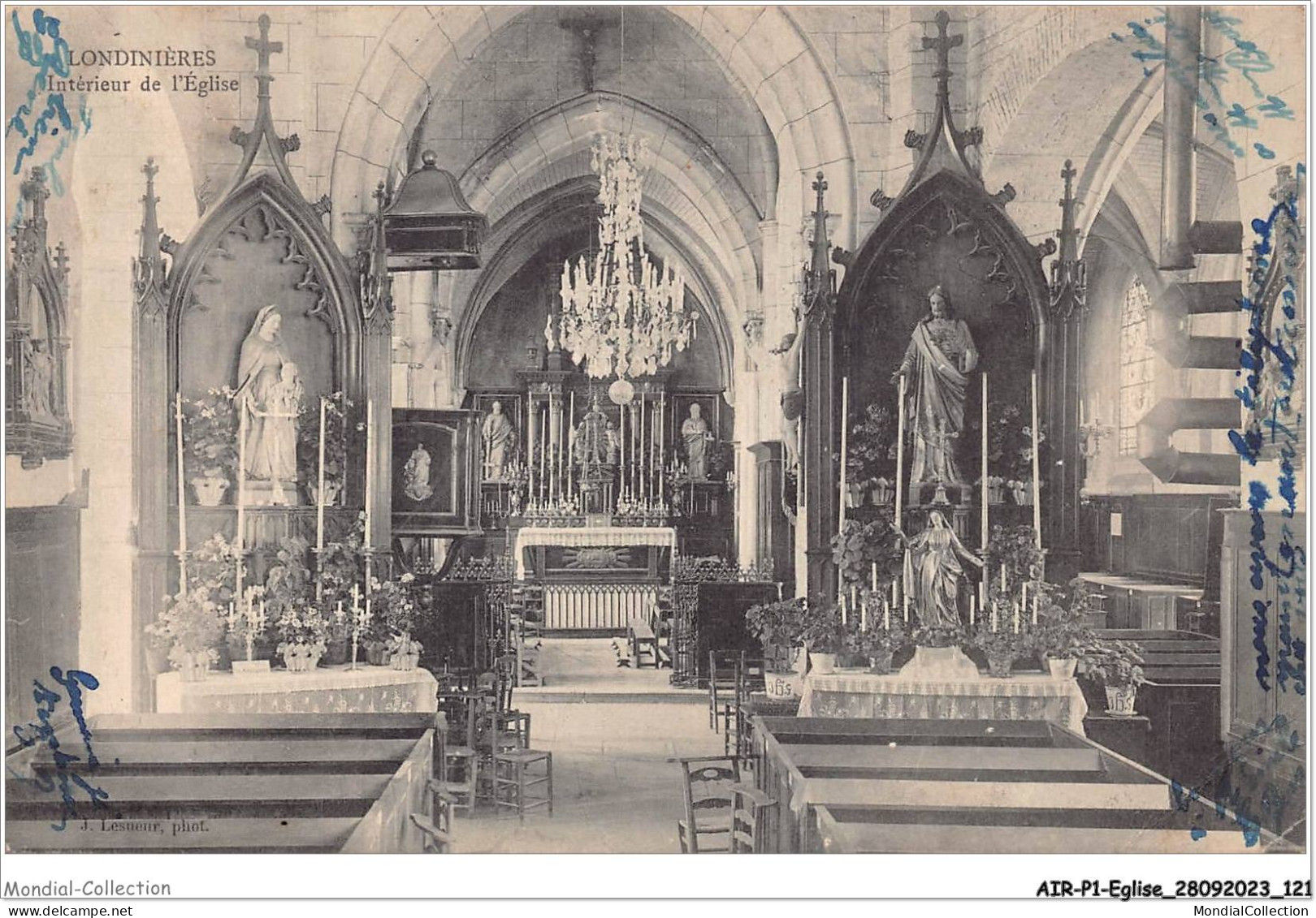 AIRP1-EGLISE-0061 - Londinières - Intérieur De L'église - Eglises Et Cathédrales