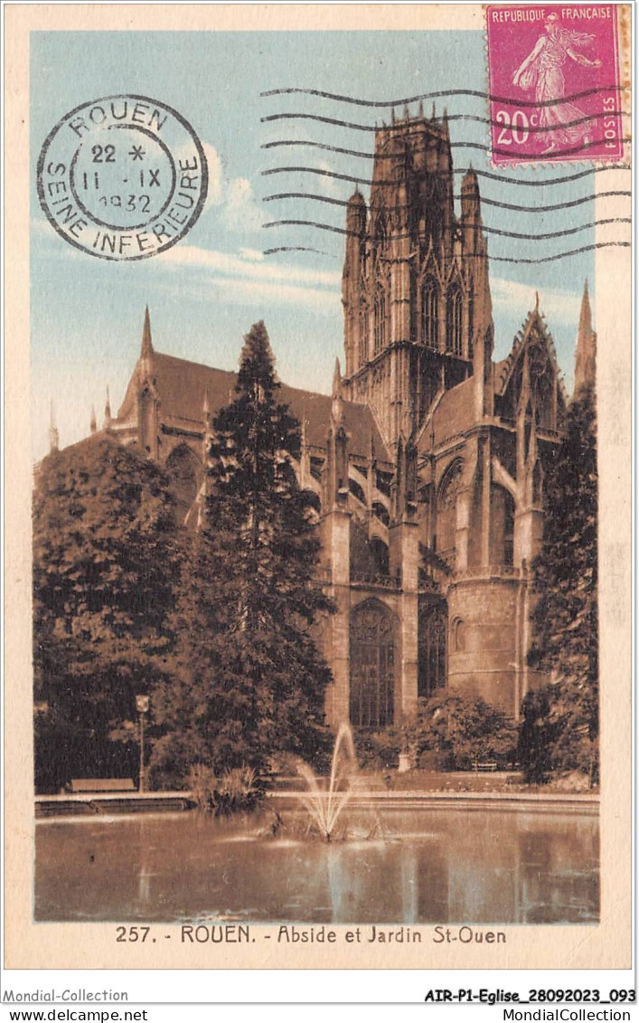 AIRP1-EGLISE-0047 - Rouan - Abside Et Jardin St-ouen - Eglises Et Cathédrales