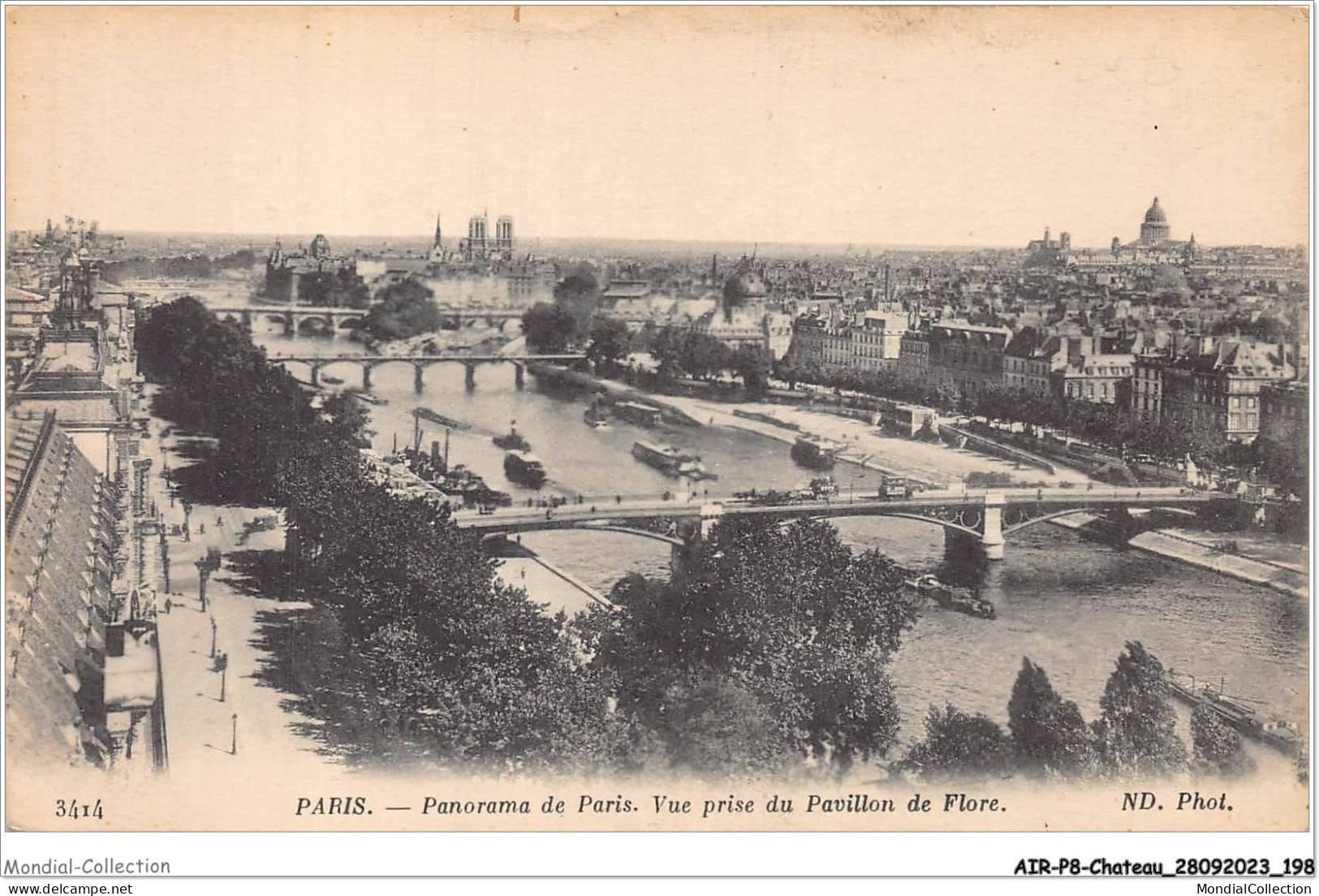 AIRP8-PONT-0923 - Paris - Panorama De Paris Vue Prise Du Pavillon De Flore - Brücken