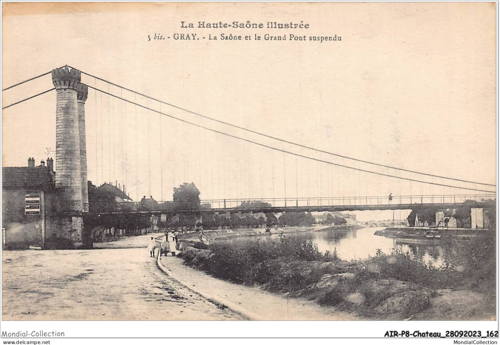 AIRP8-PONT-0905 - La Haute-saone Illustée - Gray La Saone Et Le Grand Pont Suspendu - Ponti