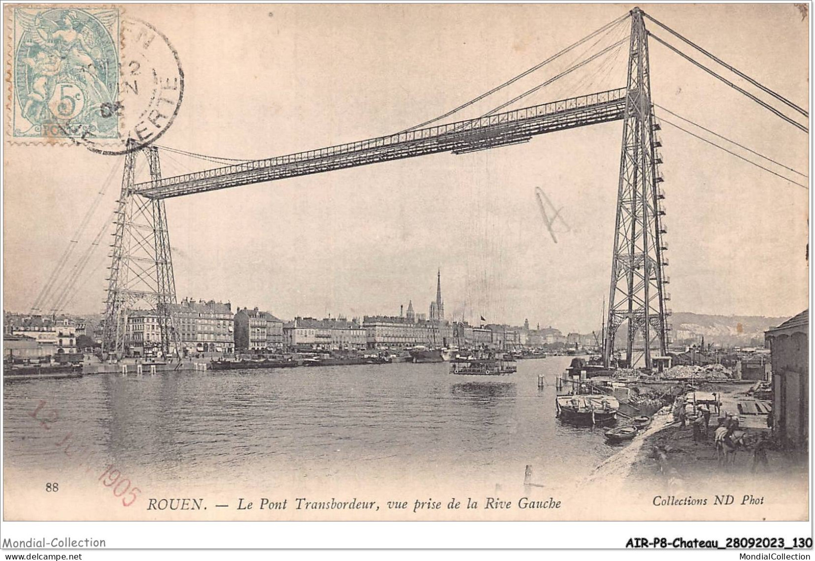 AIRP8-PONT-0889 - Rouan - Le Pont Transbordeur Vue Prise De La Rive Gauche - Ponts