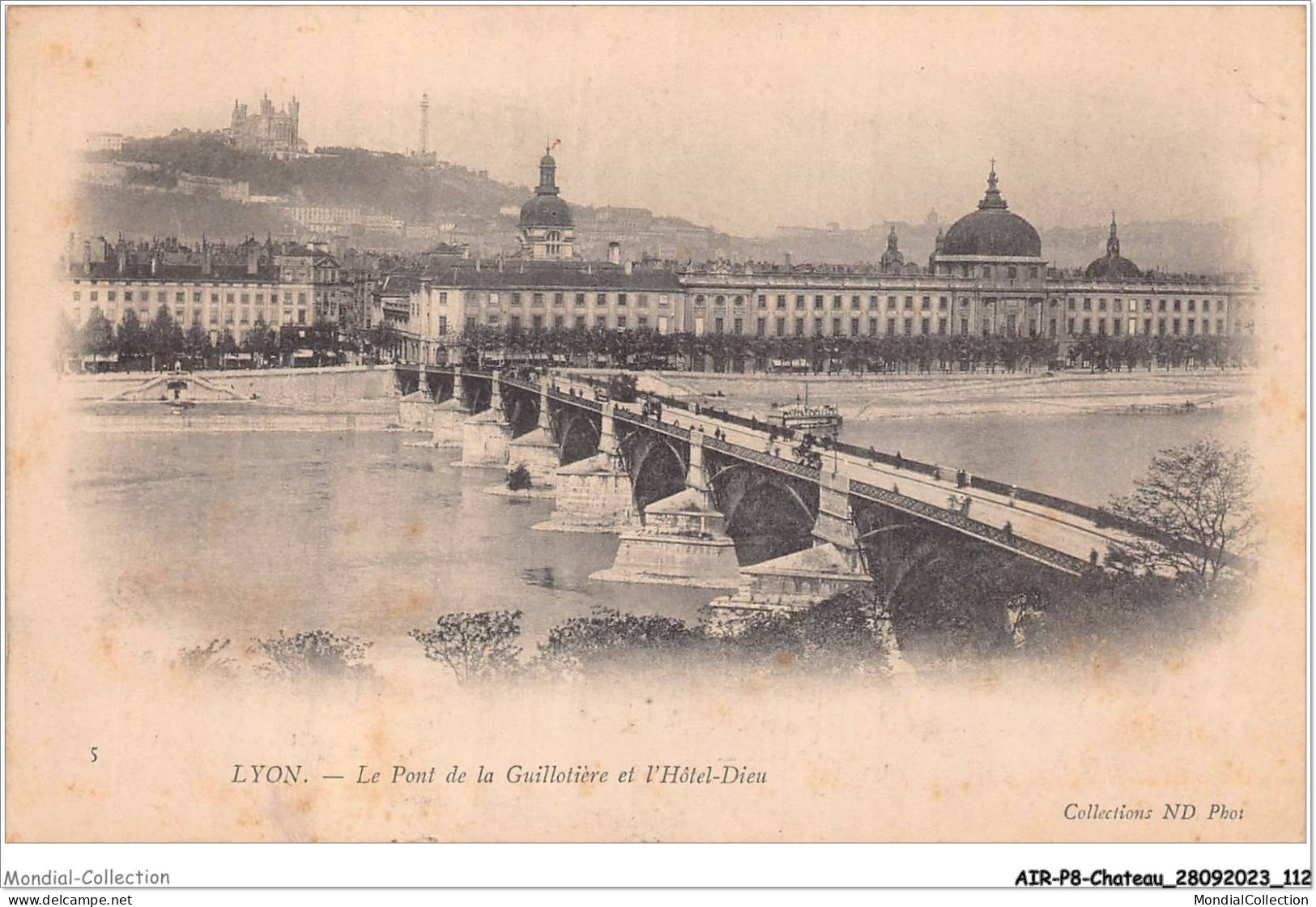 AIRP8-PONT-0880 - Lyon - Le Pont De La Guillotière Et L'hotel-Dieu - Ponts