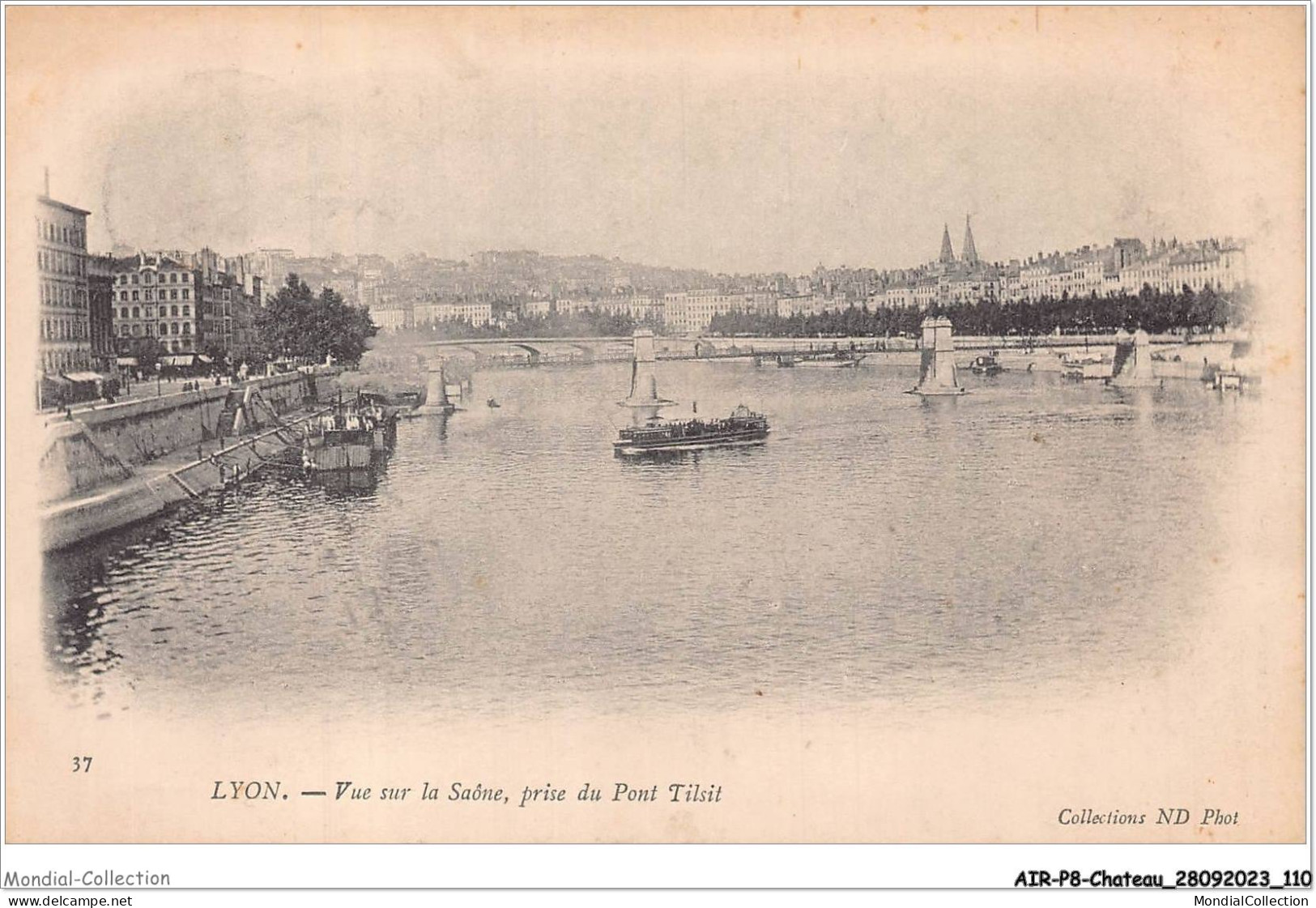 AIRP8-PONT-0879 - Lyon - Vue Sur La Saone Prise Du Pont Filsit - Ponts