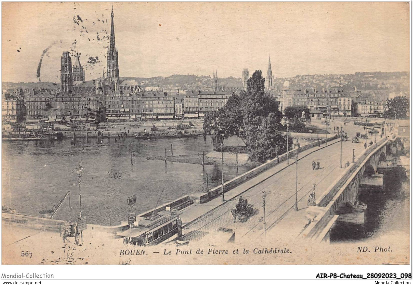 AIRP8-PONT-0873 - Rouen - Le Pont De Pierre Et La Cathédrale - Ponts