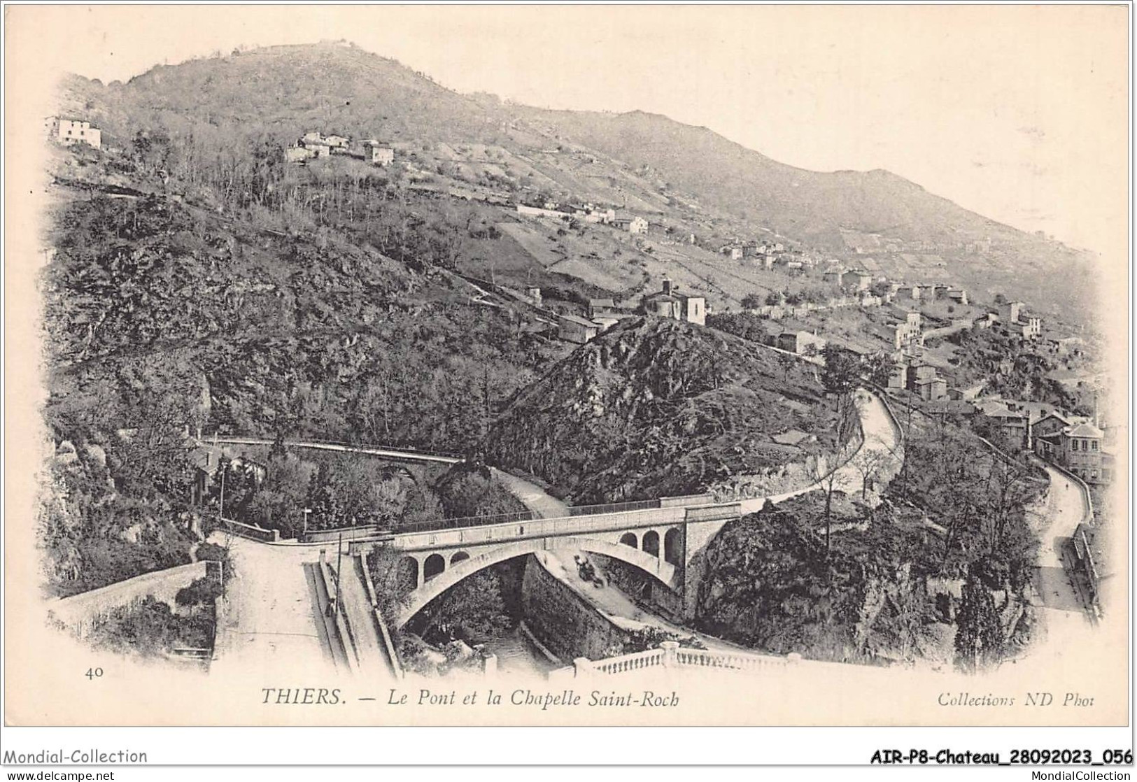 AIRP8-PONT-0852 - Thiers - Le Pont Et La Chapelle Saint-roch - Ponts