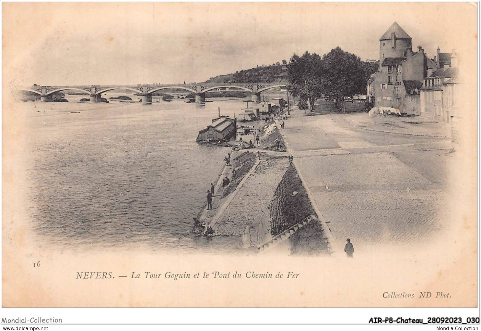 AIRP8-PONT-0839 - Nevers - La Tour Goguin Et Le Pont Du Chemin De Fer - Ponti