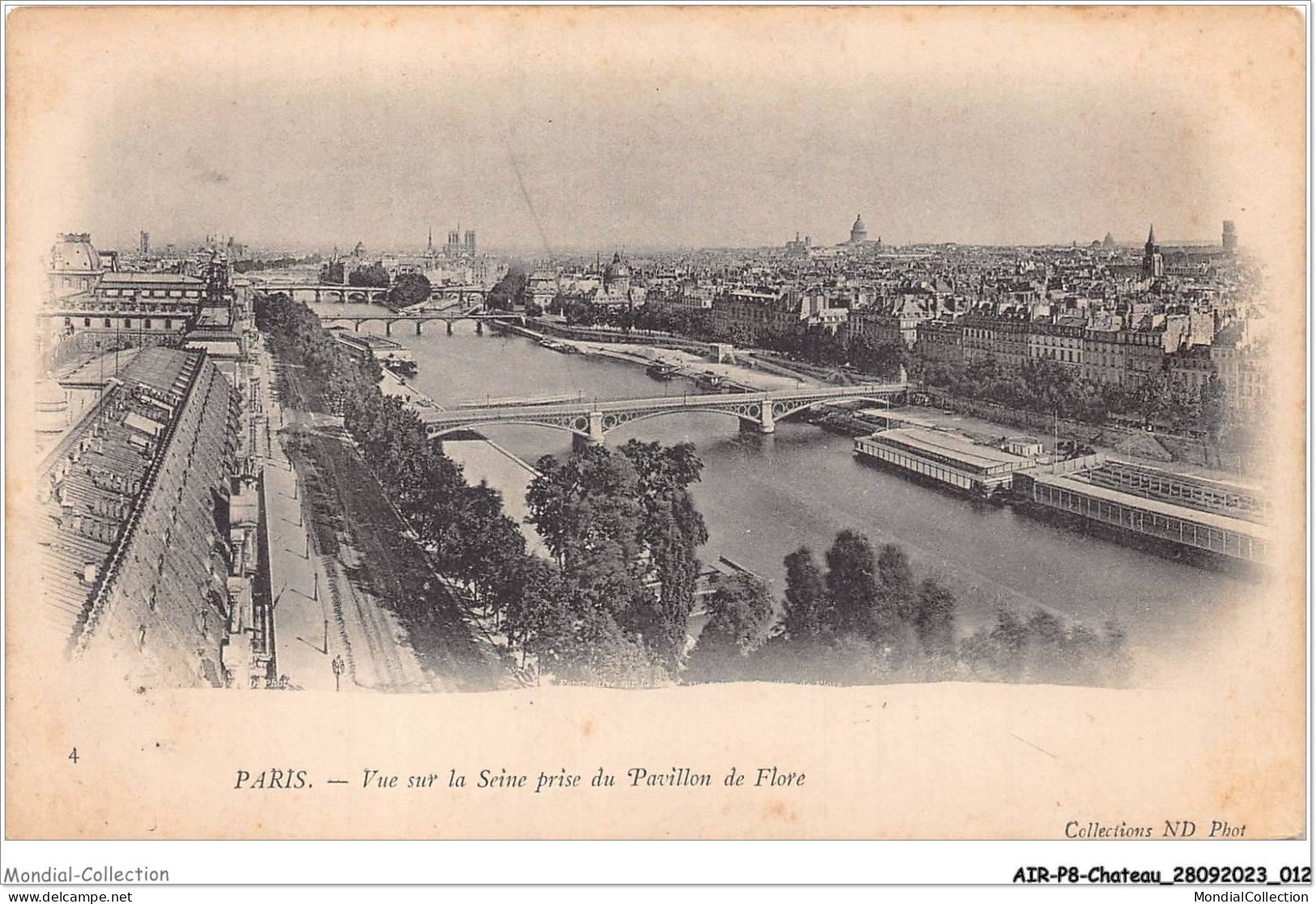 AIRP8-PONT-0830 - Paris - Vue Sur La Seine Du Pavillon De Flore - Ponti