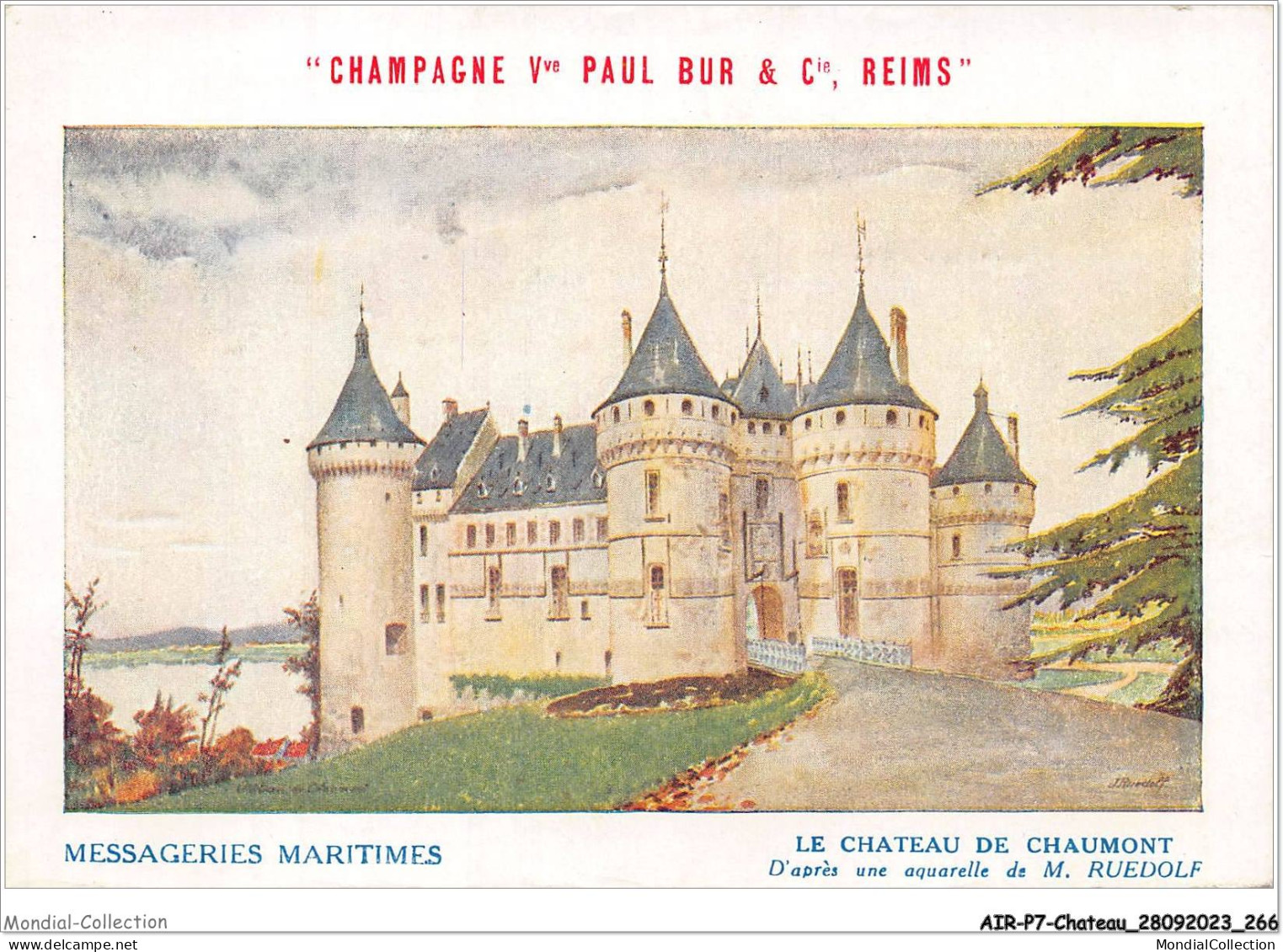 AIRP7-CHATEAU-0823 - Champagne Vve Paul Bur Et Reims - Le Chateau De Chaumont - Castelli