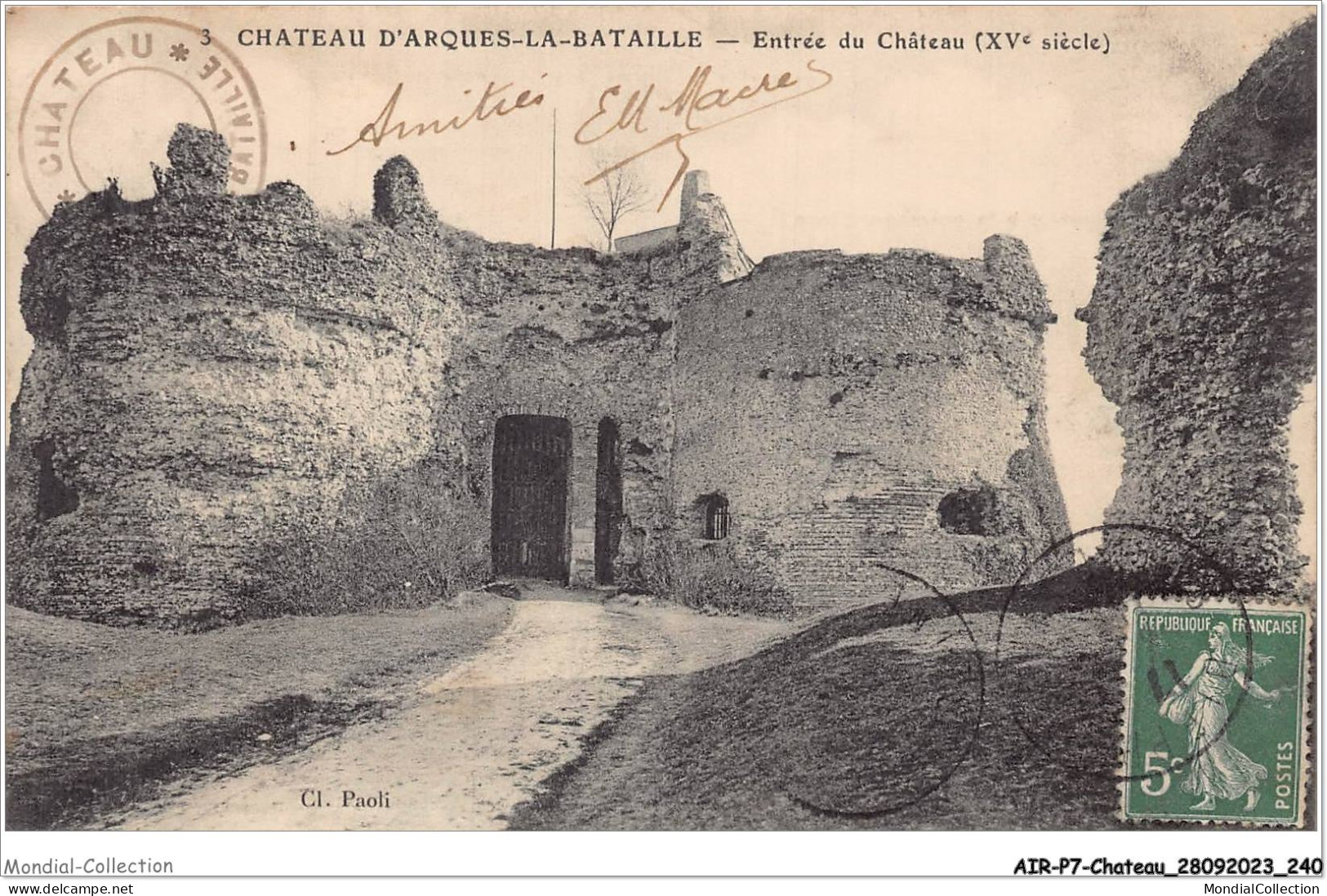 AIRP7-CHATEAU-0810 - Chateau D'arques-la-bataille - Entrée Du Chateau - Castelli
