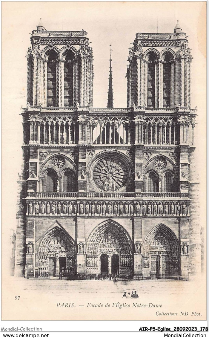 AIRP5-EGLISE-0533 - Paris - Façade De L'église Notre-dame - Chiese E Cattedrali