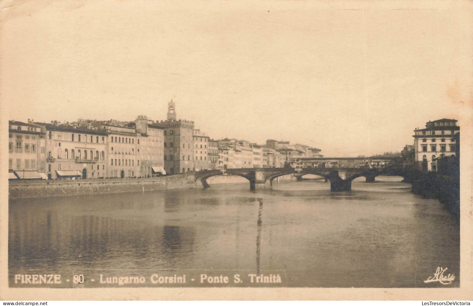 ITALIE - Firenze - Languarno Coraint - Ponte S Trinità - Vue Sur Le Pont - Vue D'ensemble - Carte Postale Ancienne - Firenze (Florence)