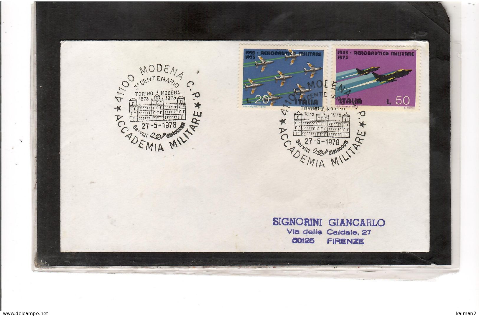 TEM20334  -  Modena  27.5.1978 /  3°  Centenario Accademia Militare - Militares