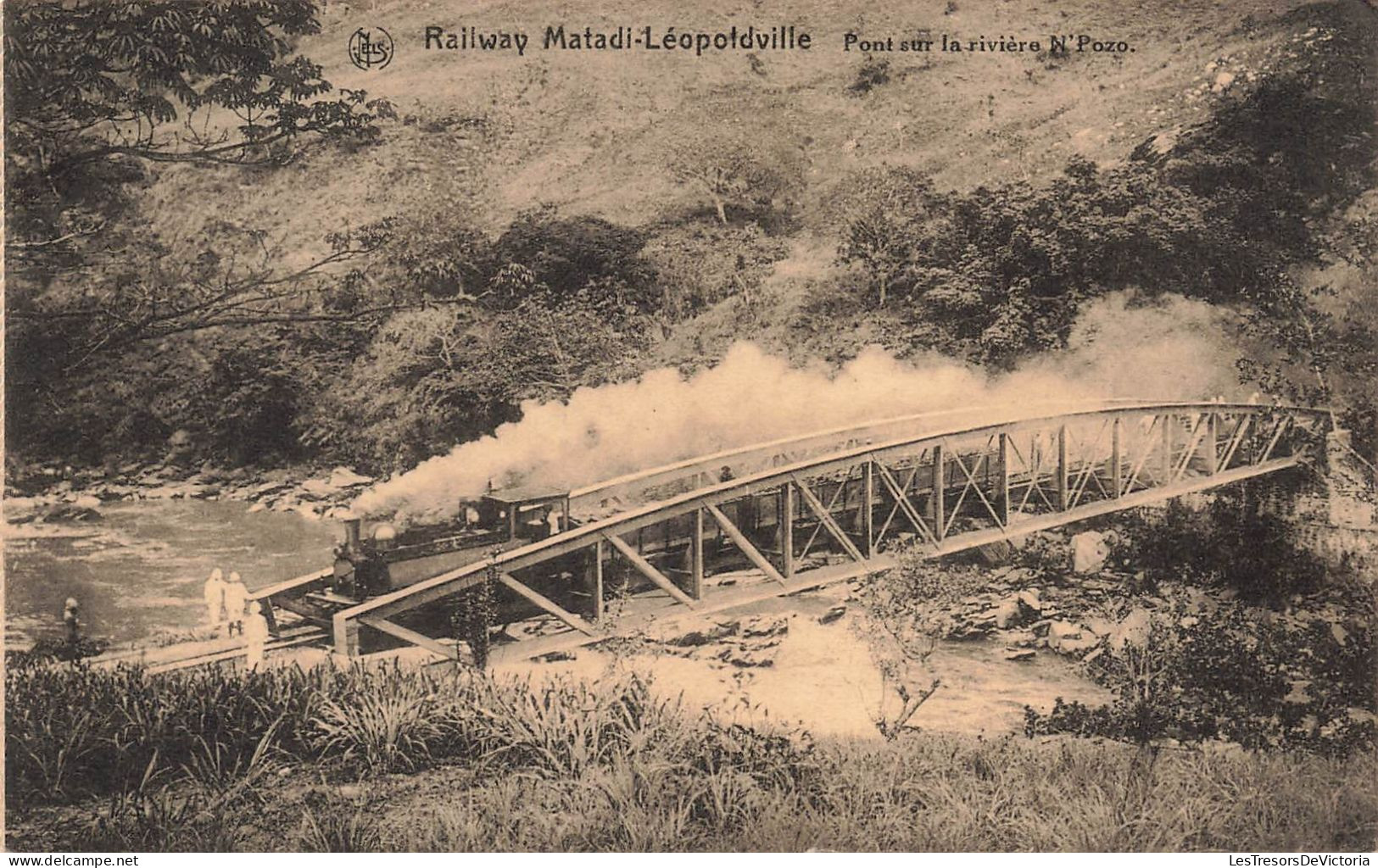 CONGO - Railway Matadi Léopoldville - Pont Sur La Rivière N'Pozo - Animé - Carte Postale Ancienne - Kinshasa - Léopoldville