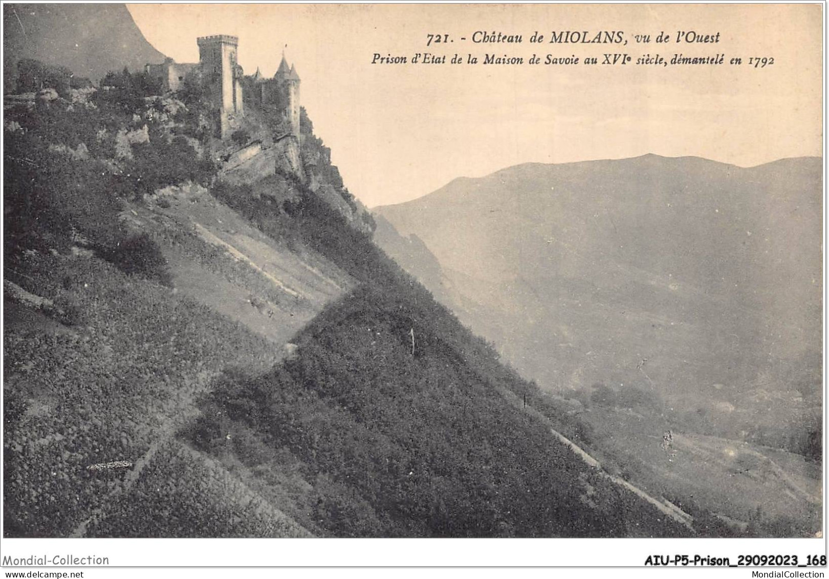 AIUP5-0490 - PRISON - Chateau De Miolans - Vu De L'ouest  - Gevangenis