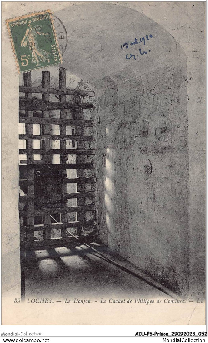 AIUP5-0432 - PRISON - Loches - Le Donjon - Cachot De Philippe De Comines - Gefängnis & Insassen