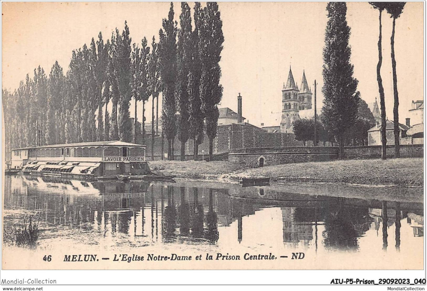 AIUP5-0426 - PRISON - Melun - L'héglise Notre-dame Et La Prison Centrale - Bagne & Bagnards