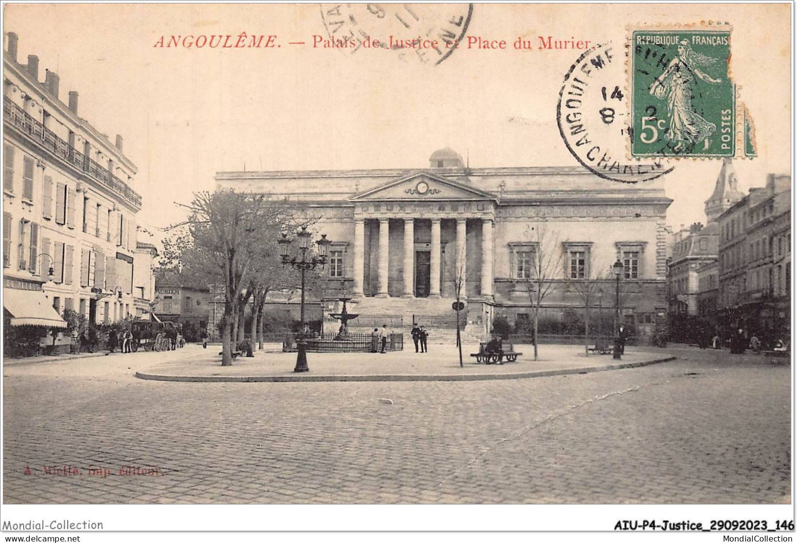 AIUP4-0391 - JUSTICE - Angouleme - Palais De Justice Et Place Du Murier - Autres & Non Classés